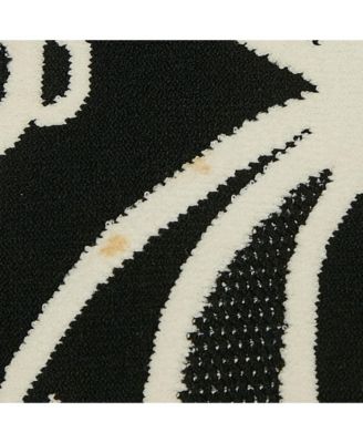 Women's Black Floral Embossed Knit Crop Top