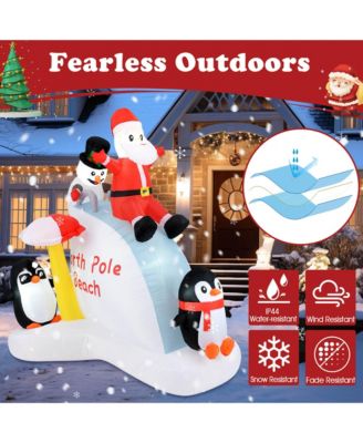 6 Ft Christmas Inflatable with LED lights Indoor/Outdoor Lighted Xmas Inflatable