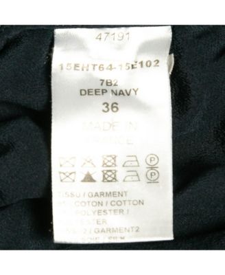 Women's Navy Blue Lace Asymmetric Strapless Top