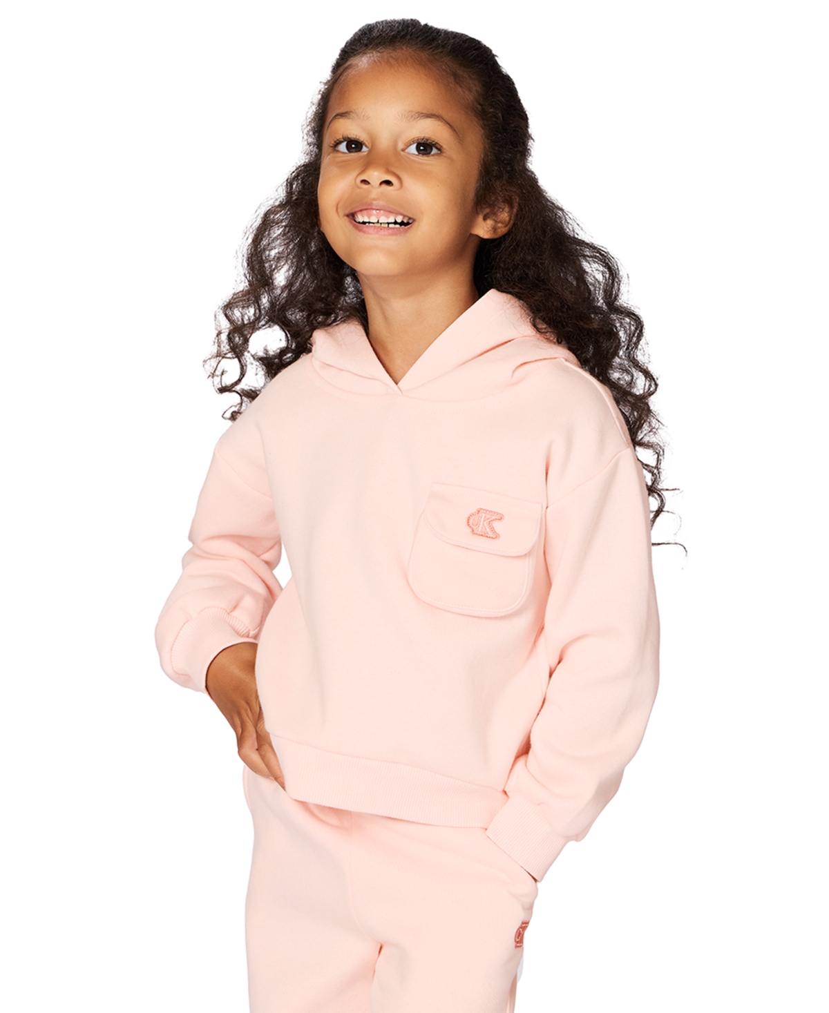 Calvin Klein Toddler Girls 2T-4T 2-Piece Fleece Hoodie and Pants Set