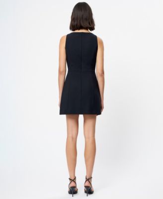 Women's Boat Neck Sleeveless Mini Dress