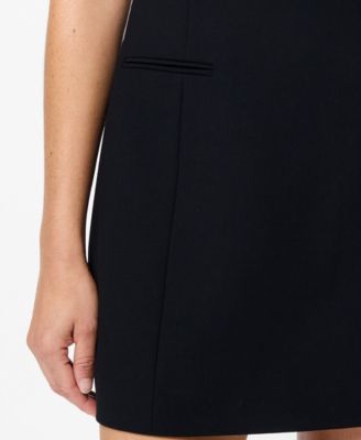 Women's Boat Neck Sleeveless Mini Dress