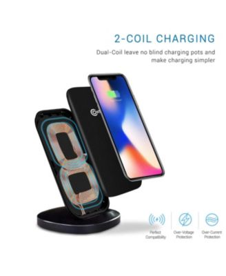 W3 Fast Wireless Charging Stand, Qi Compatible for Smartphones