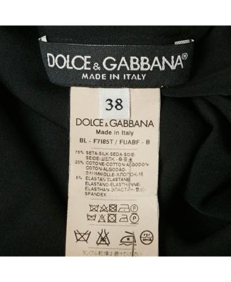 Women's Black Lace Trim Stretch Silk Long Sleeve Top