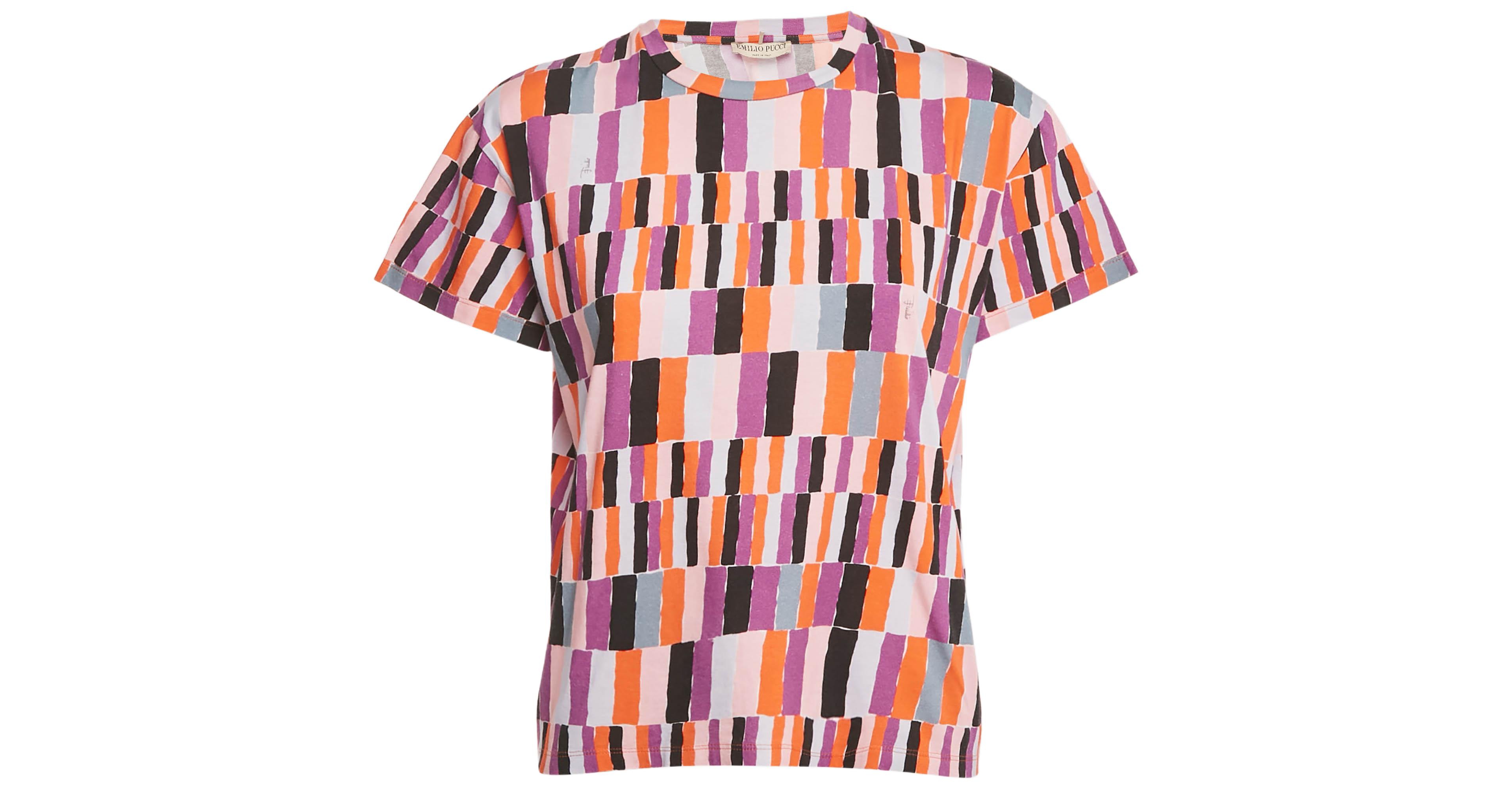 Pre-Owned Emilio Pucci Women's Multicolor Printed Jersey T-Shirt