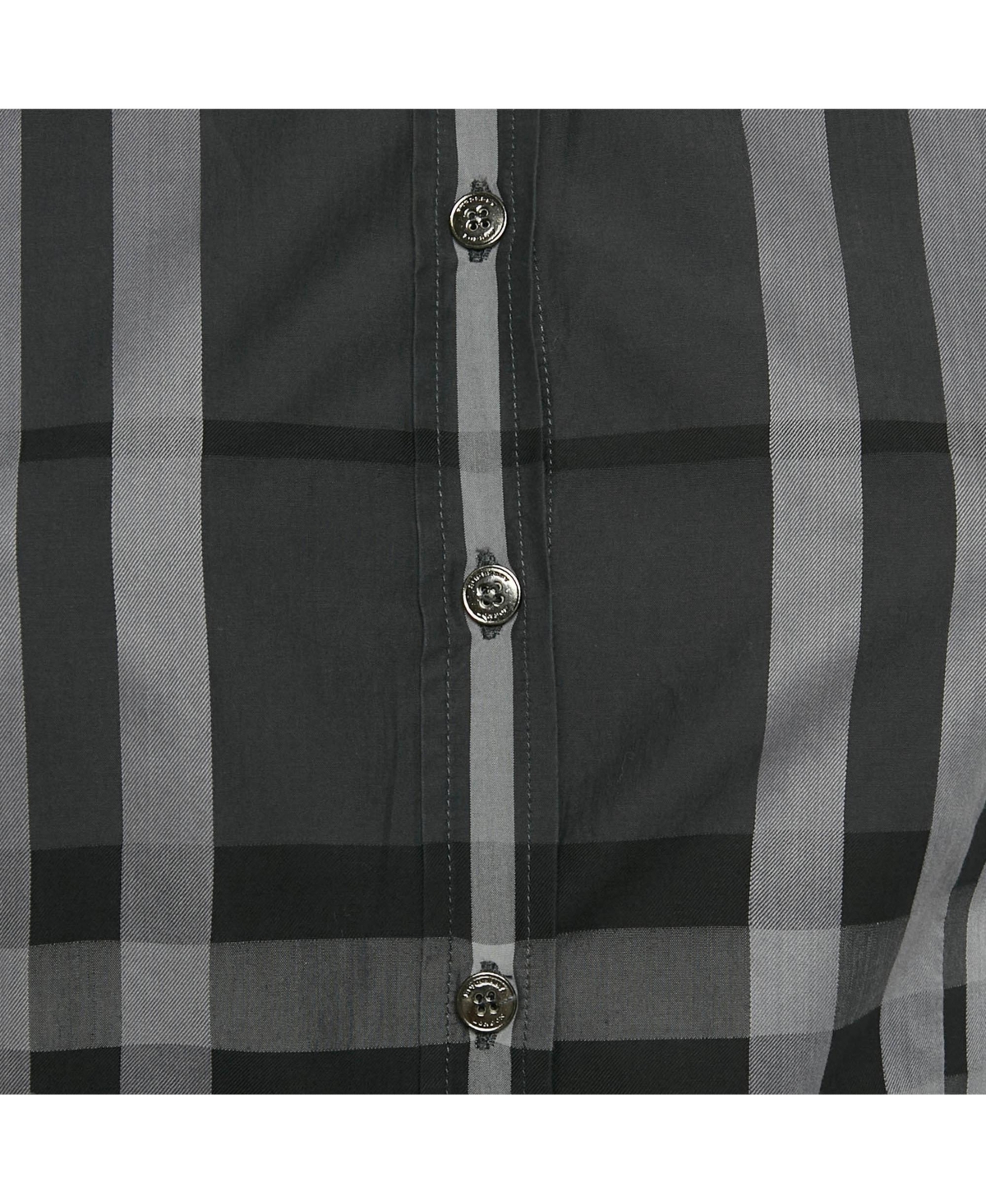Pre-Owned Burberry Women's Monochrome Checkered Cotton Shirt