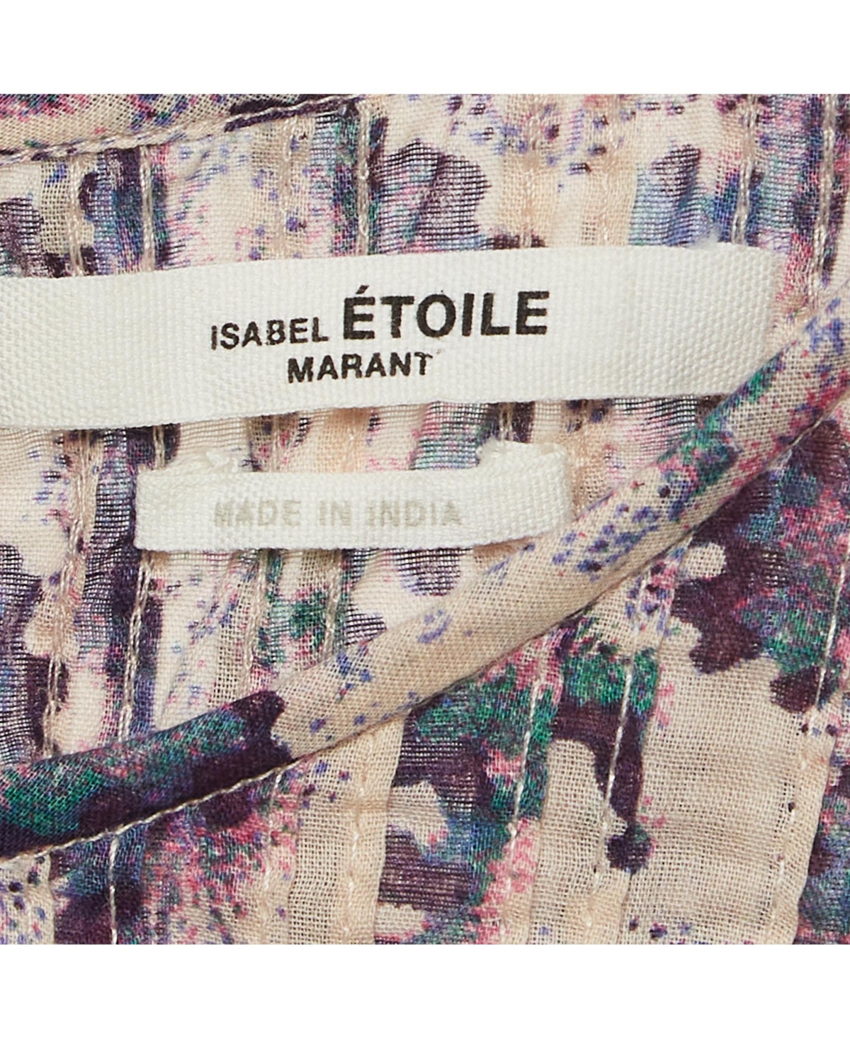 Pre-Owned Isabel Marant Women's Etoile Multicolor Printed Cotton Ruffled Ilayona Top