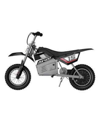 MX400 Dirt Rocket 24V Electric Toy Motocross Motorcycle Dirt Bike, Black