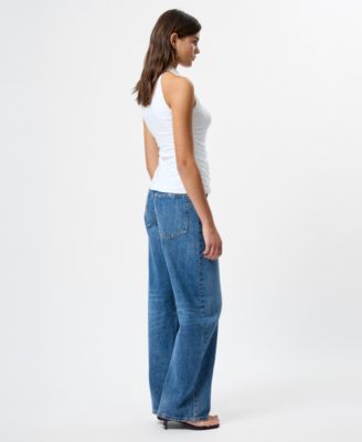 Women's Ruched Cowl Neck Top