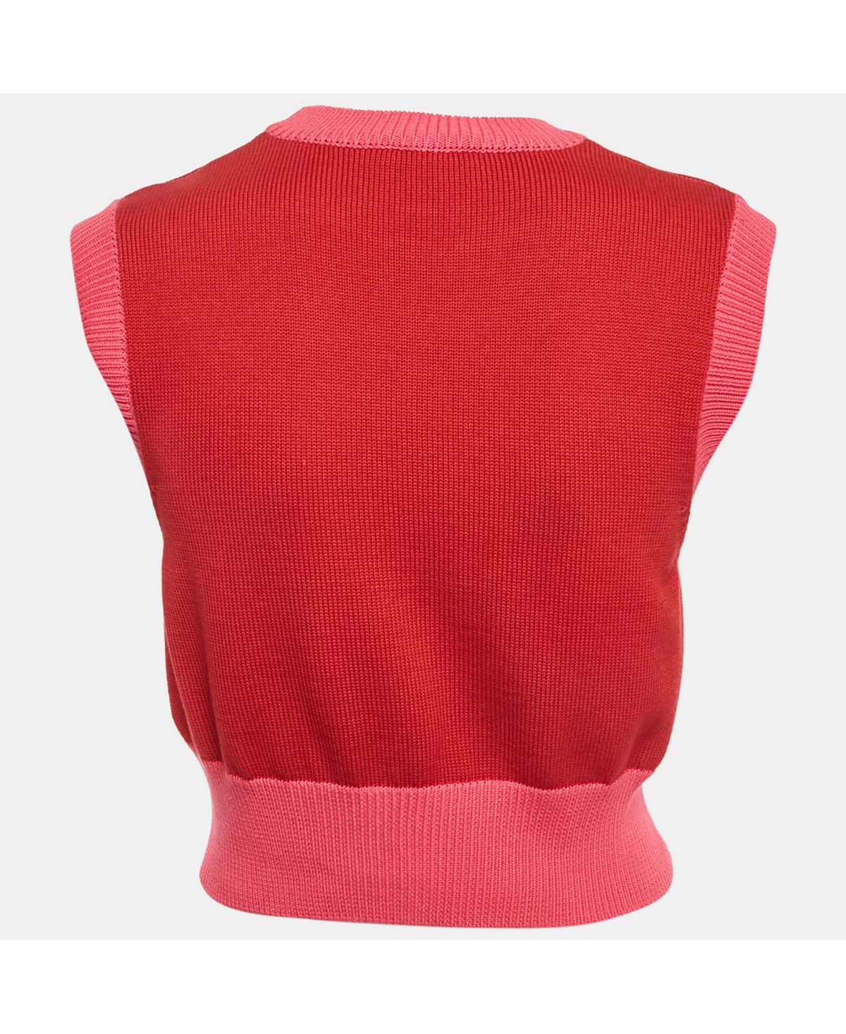 Pre-Owned Versace Women's Jeans Couture Multicolor Logo Cotton Knit Cropped Sweater