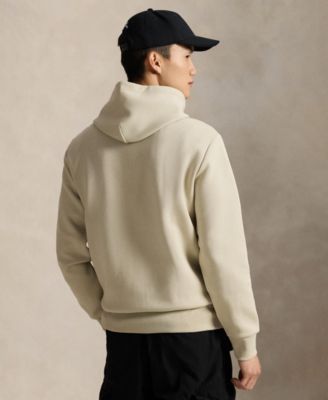 Men's Leather-Pony Double-Knit Hoodie