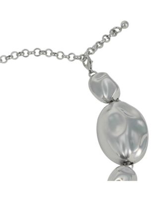 Women's The Chunky Dented-Pierre Collar Necklace - Chrome Silver