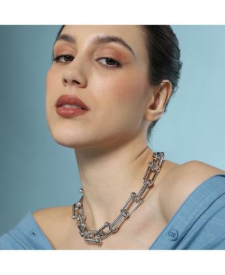 Women's The Chunky Clip-Link Chain Necklace - Chrome Silver