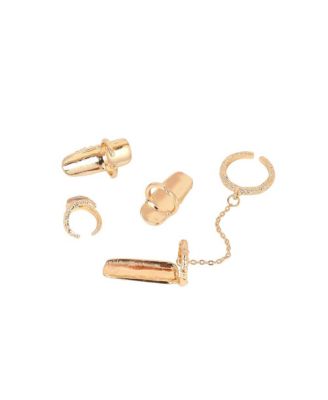 Women's The Jasmine Nail Rings - California Gold (Set Of 4)