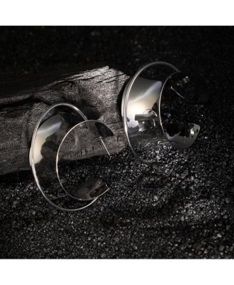 Women's The Chunky-Orbiter Half-Hoop Earrings - Metallic Silver