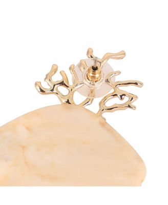 Women's The Veined-Conchiglia Drop Earrings - California Gold