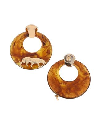 Women's The Circular-Panthera Statement Earrings - California Gold