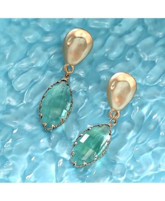 Women's The Marquise-Gleam Drop Earrings - Kelly Green