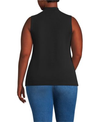 Plus Size Sleeveless Polished Essentials Mock Neck Top