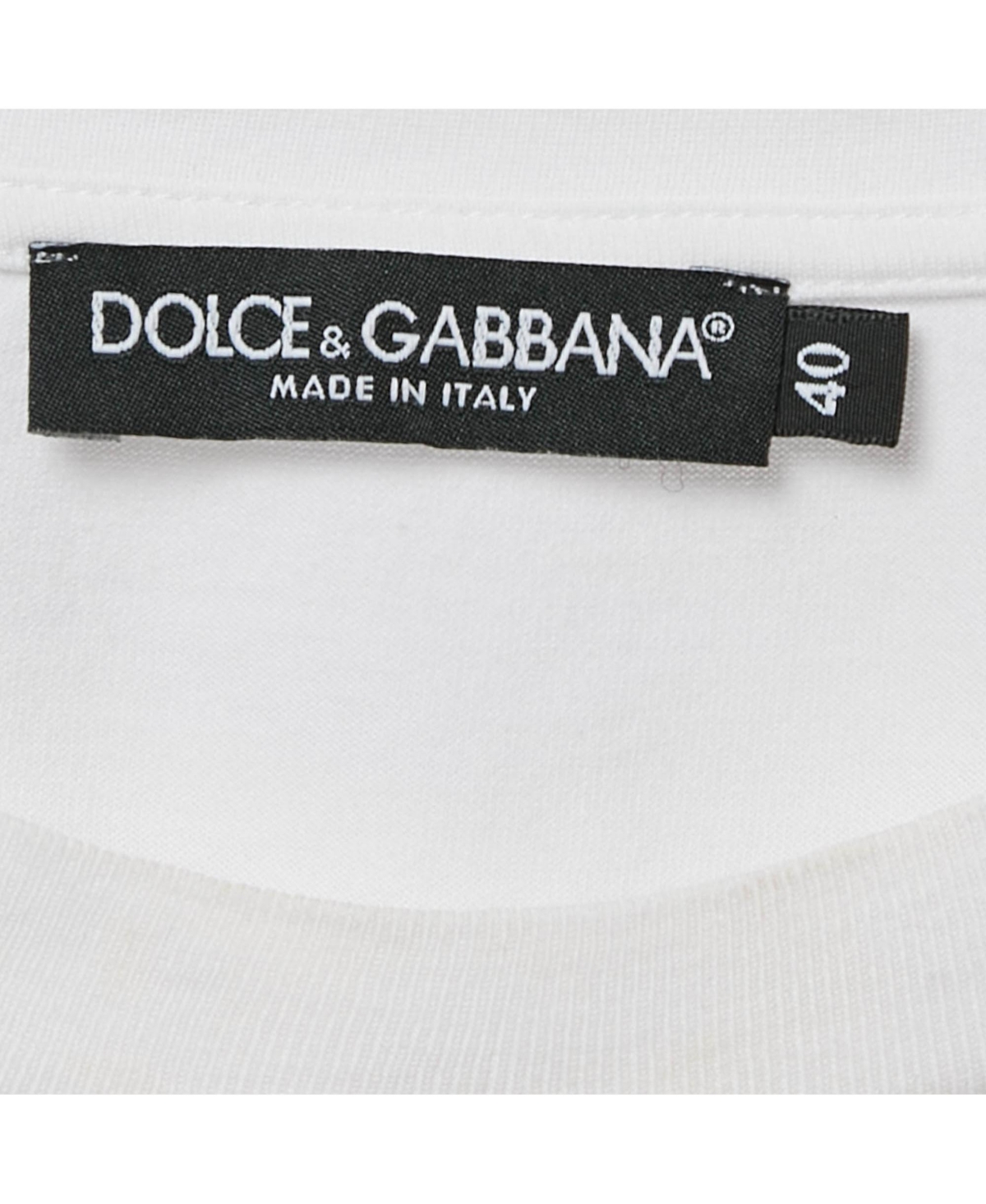 Pre-Owned Dolce & Gabbana Women's Logo Embroidered Jersey Crop T-Shirt