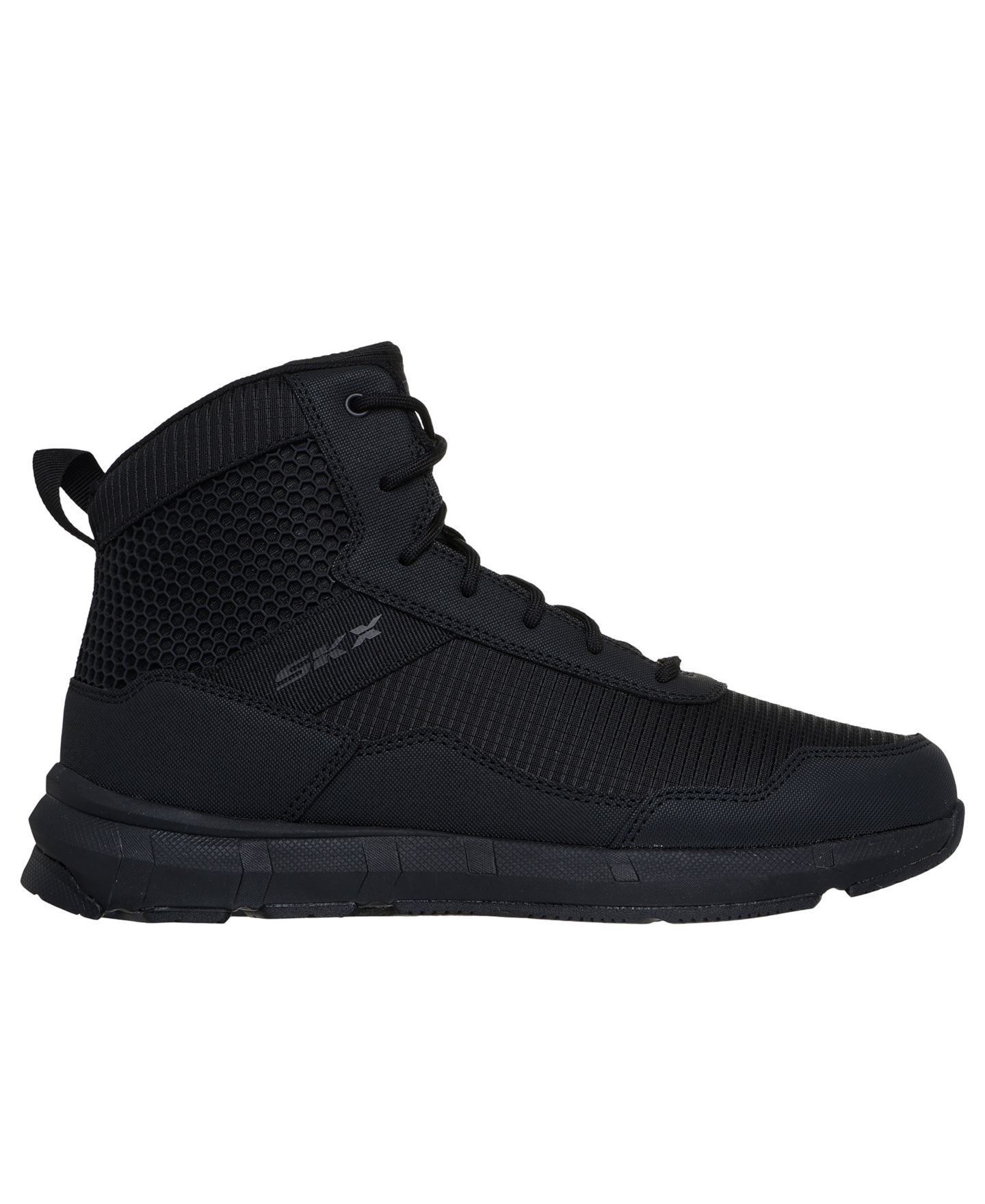 Мужские ботинки Skechers Terra Draft Tactical Zip Mesh Work Boots, цвет: Чёрный — фото 2