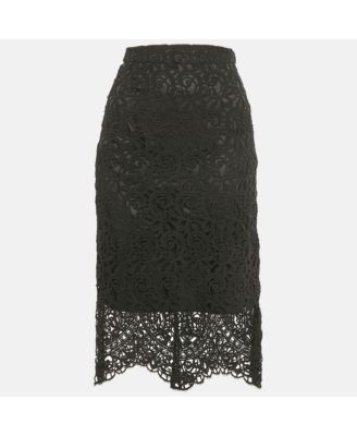 Women's Black Lace Pencil Skirt