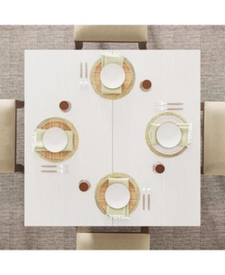 Square Dining Table for 4, 31.5-Inch Small Kitchen Table with Sturdy Pedestal Base, Farmhouse Dinner Table