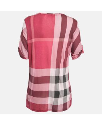 Women's Brit Pink Plaid Modal Jersey Top