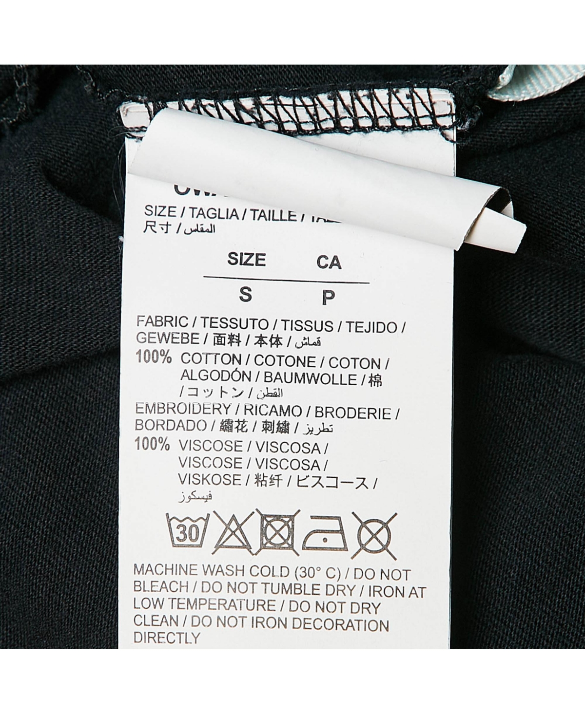 Pre-Owned Off-White Women's Pre-Owned Logo Embroidered Jersey Crew Neck T-Shirt