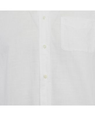 Men's White Cotton Buttoned Half Sleeve Shirt