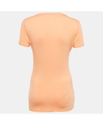 Women's Jeans Orange Studded Jersey T-Shirt