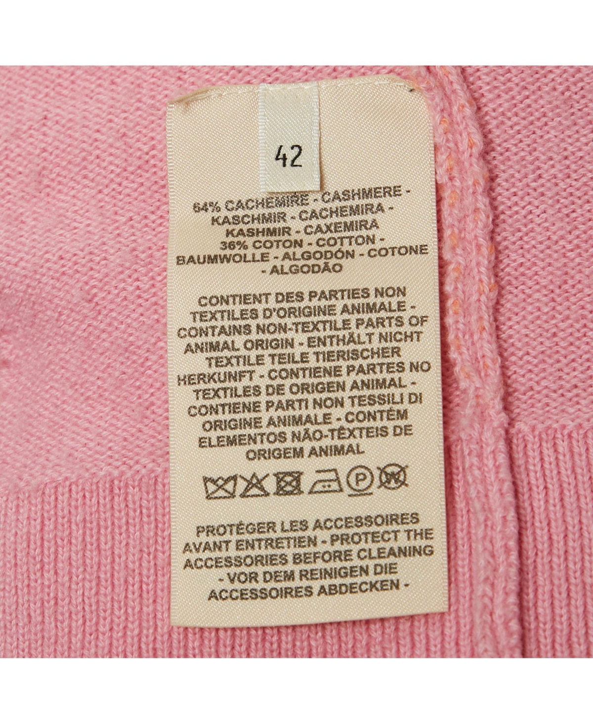 Pre-Owned Hermes Women's Pink & Orange Cashmere Knit Long Cardigan