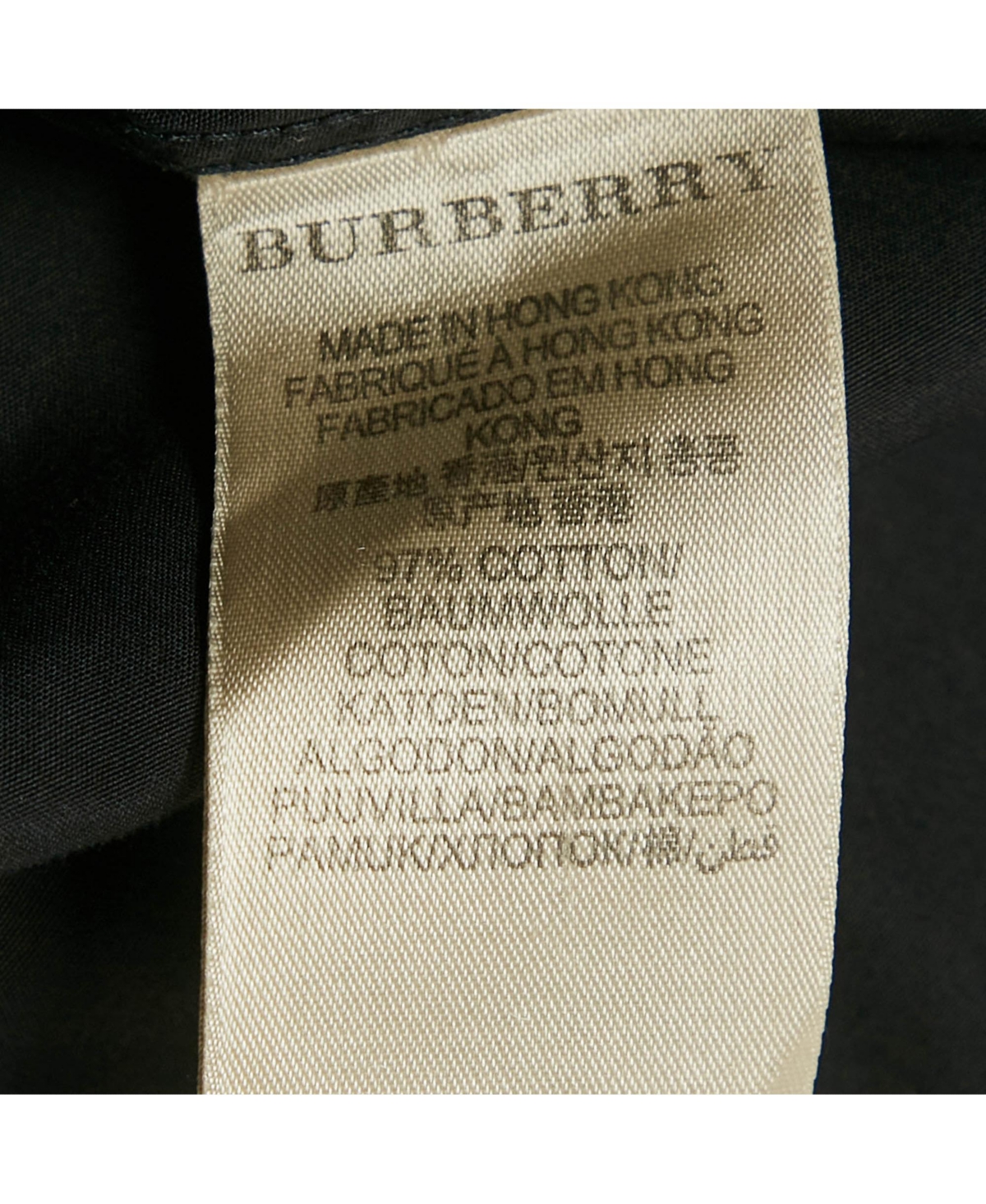 Pre-Owned Burberry Men's Brit Black Cotton Long Sleeve Shirt