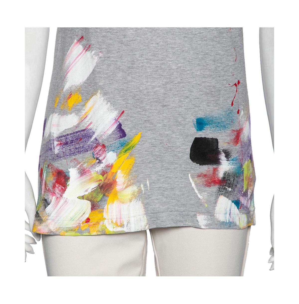 Pre-Owned Dolce & Gabbana Women's Grey Limited Edition Hand Painted Top