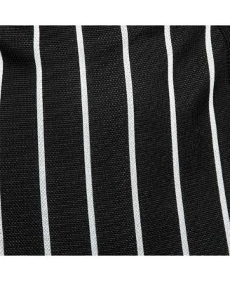 Women's Black Striped Knit Long Open Cardigan