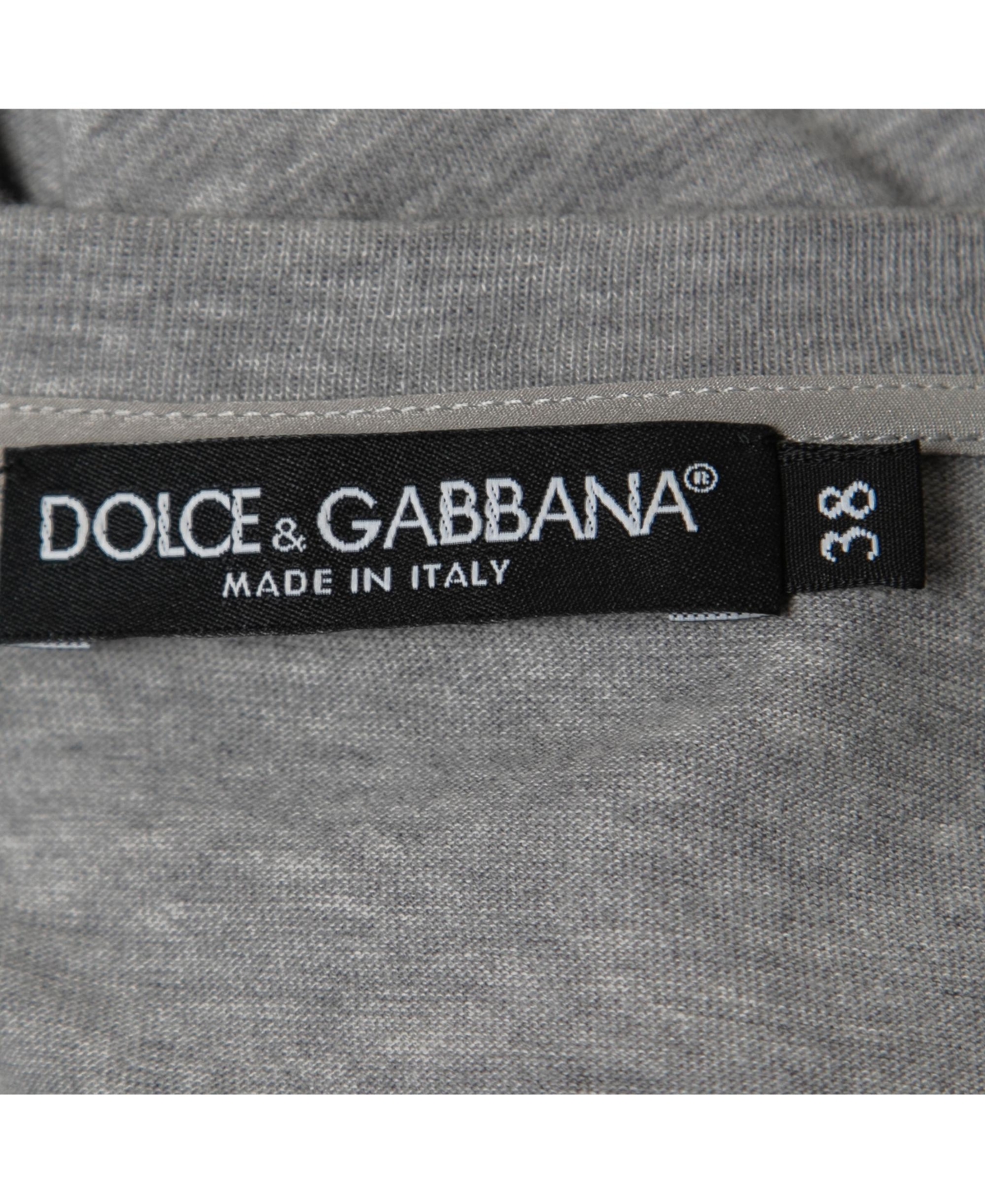 Pre-Owned Dolce & Gabbana Women's Grey Cotton Love Lace Patterned Tank Top