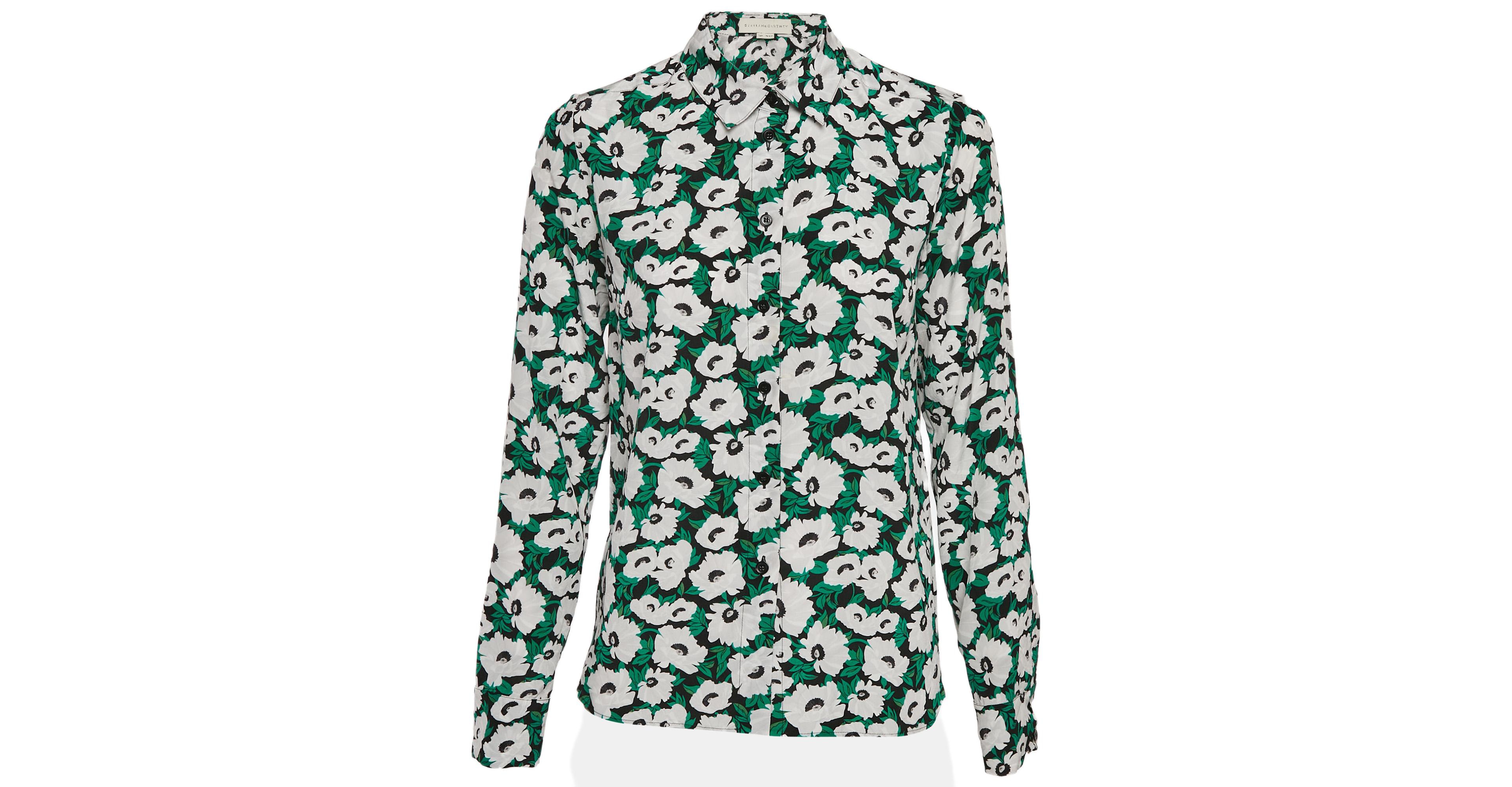 Pre-Owned Stella Mccartney Women's Green Silk Top