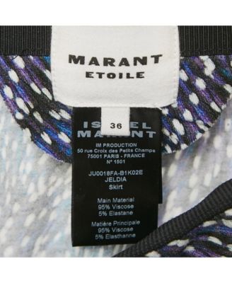 Women's Etoile Blue Jeldia Print Jersey Draped Midi Skirt