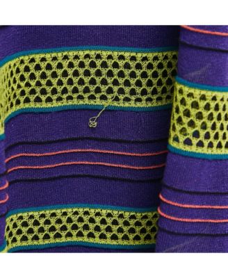 Women's Pre-Owned M Missoni Purple/multicolor Patterned Knit Maxi Skirt