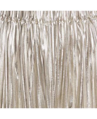 Women's Silver Plisse Delpha Mini Skirt