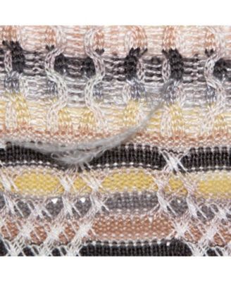 Women's Multicolor Jacquard Eyelet Knit Cardigan