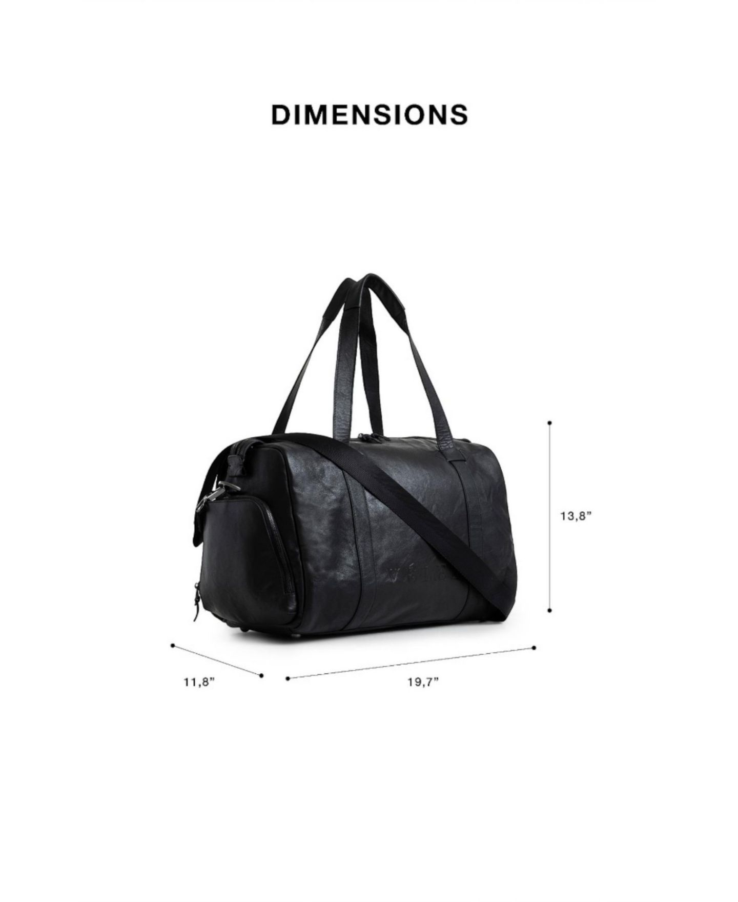 Женская сумка Velez Essential Hand-Aged Bowling Handbag, цвет: Чёрный — фото 3