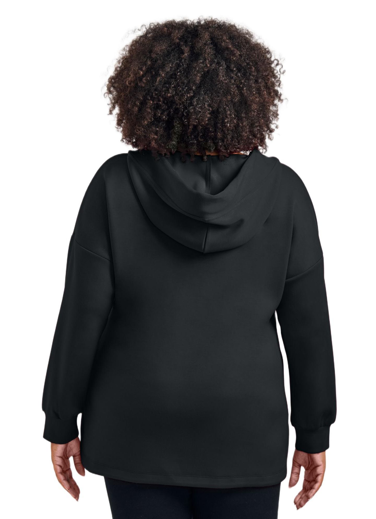 Женское худи AVENUE Ultra-Comfort Super Soft, цвет: Чёрный — фото 2
