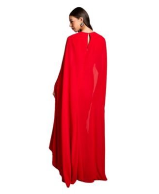 Women's Cape Sleeve Maxi Dress