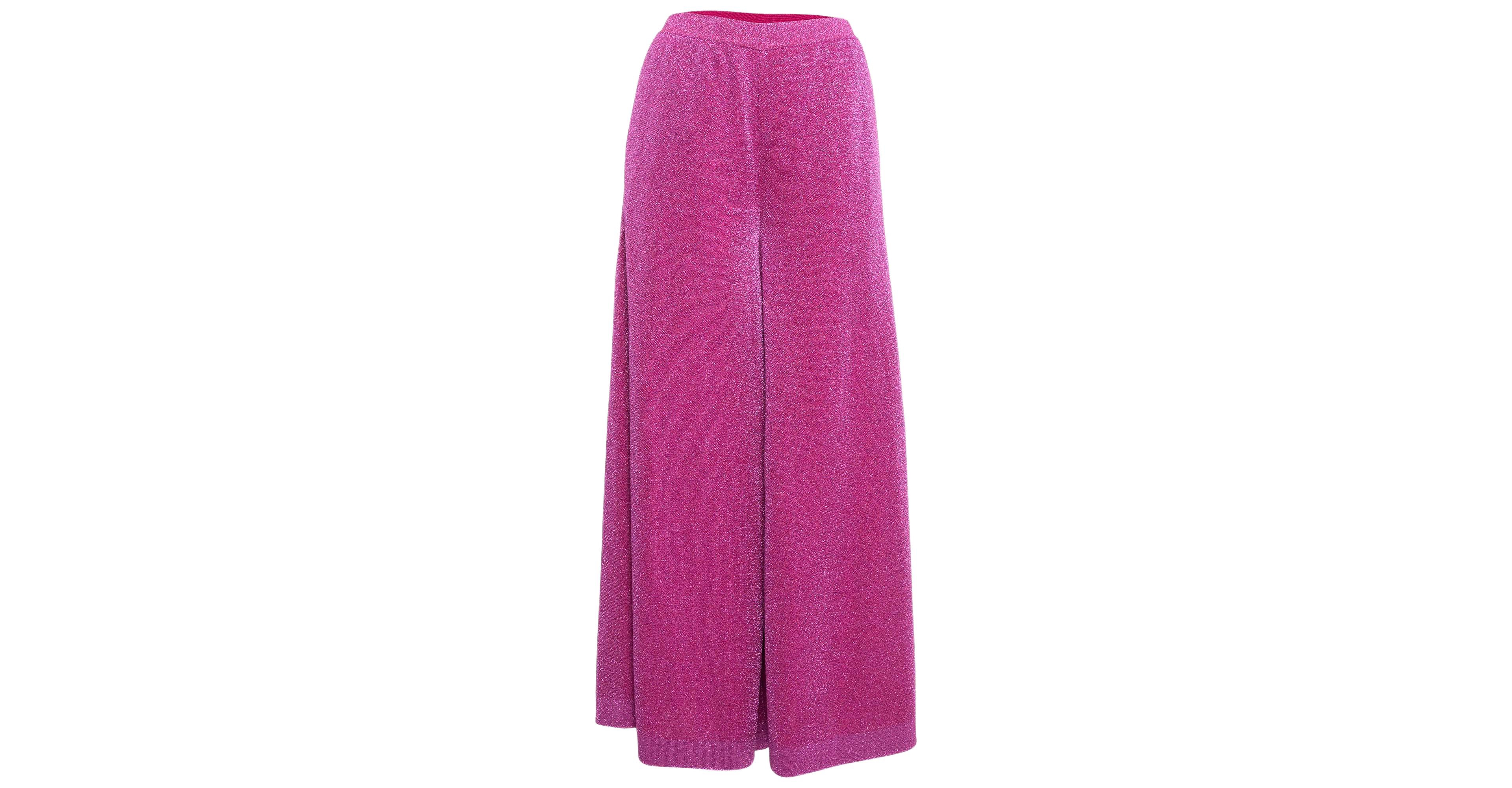 Pre-Owned Missoni Women's Pink Lurex Knit Palazzo Pants