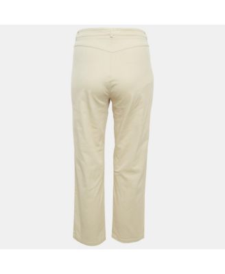 Women's London Beige Gabardine Cotton Trousers