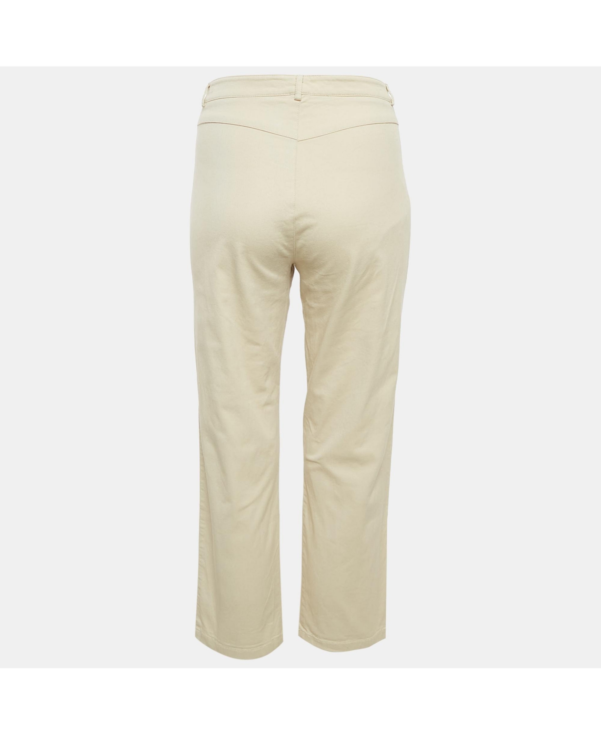 Pre-Owned Burberry Women's London Beige Gabardine Cotton Trousers