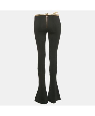 Women's Black Jersey Wide-Leg Pants