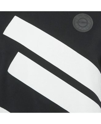 Women's Pre-Owned Versus Versace Black Striped Cotton Knit Applique Detail Sweatshirt