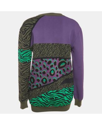 Women's Multicolor Animal Print Jersey Sweatshirt